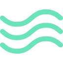 Water damage restoration icon showing waves, representing our expert service for leaks and flooding.